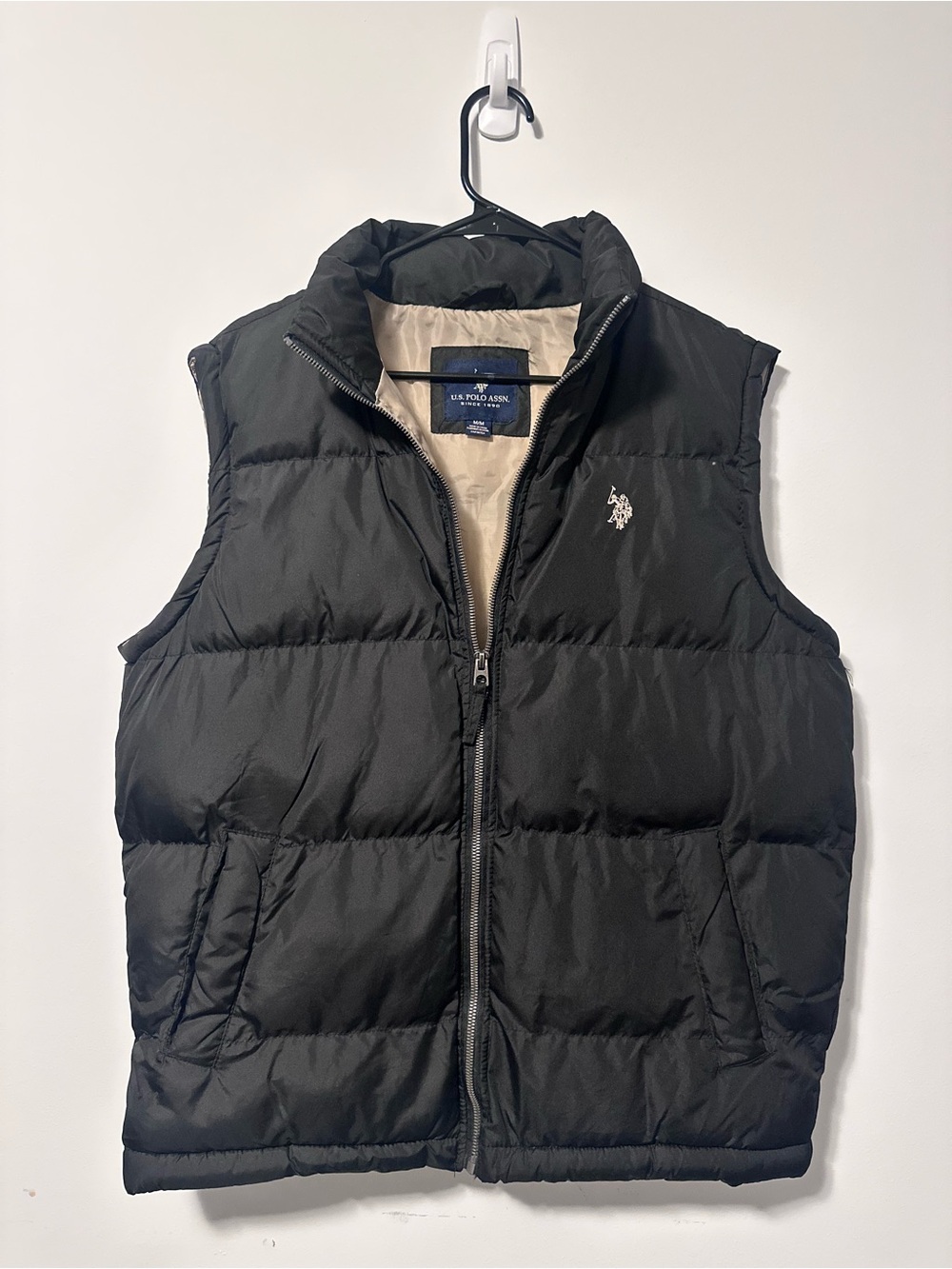 Polo Men's Black Quilted Puffer Vest